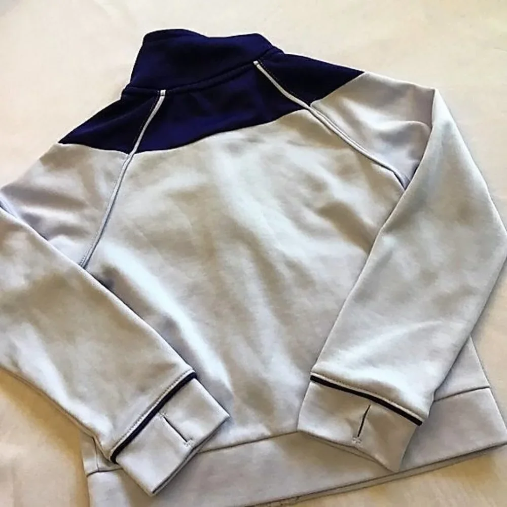 Danskin Now Kids Unisex Colorblock Track Jacket | Blue & Gray | Size 6/6X
